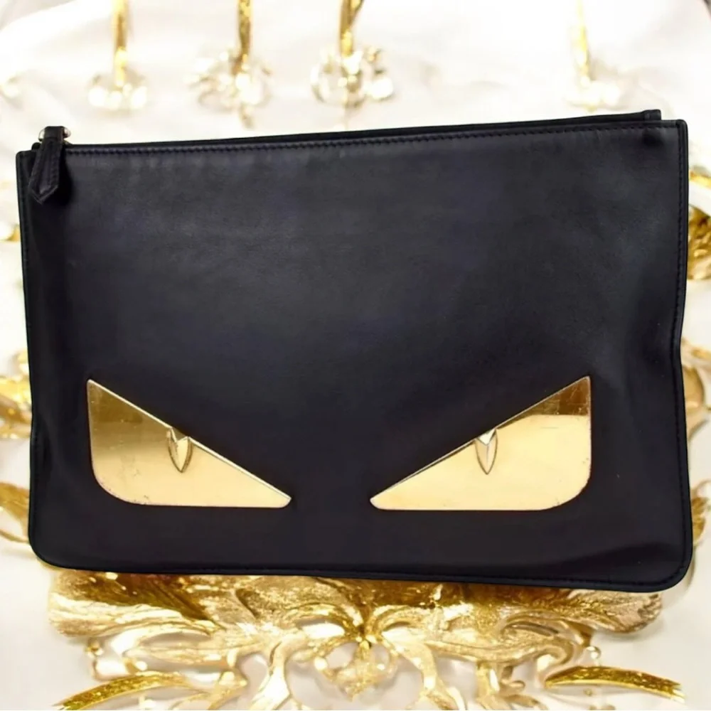 FENDI Monster Large Clutch Bag 😍🔥🖤